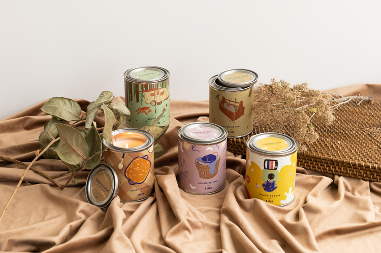 bougies de la collection nostalgie de T. Lees