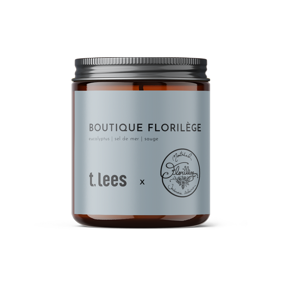 Bougie boutique (sel de mer & eucalyptus) | T. Lees x Florilège
