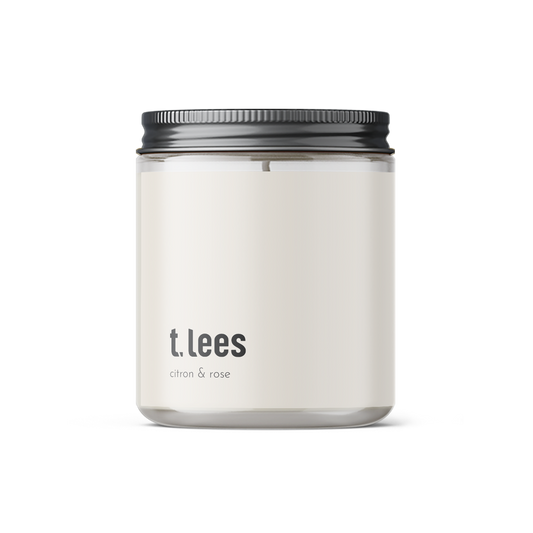 Lemon & Rose | Personalized Message Candle 