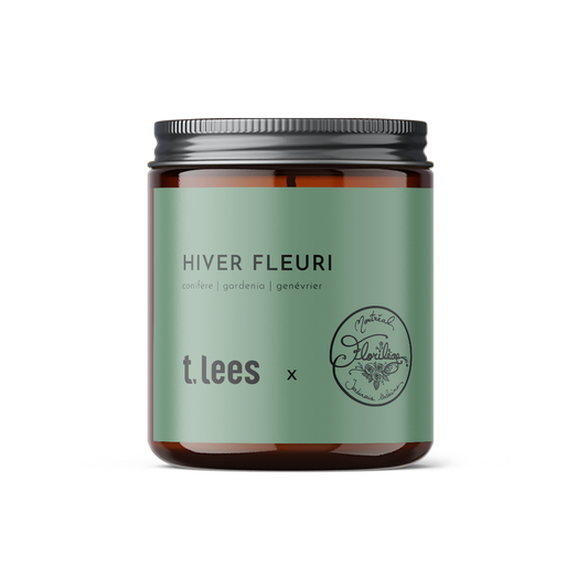 Bougie hiver fleuri | T. Lees x Florilège